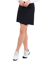 IBKUL Essential Knit Solid Pull-On Faux Wrap Skort