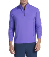 IBKUL Long-Sleeve UPF Mockneck Pullover