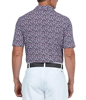 IBKUL Splash Print Short Sleeve Polo Shirt