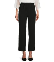 IC Collection Crinkle Woven Elastic Waist Wide Leg Pull-On Pants