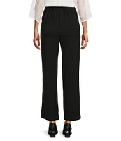 IC Collection Crinkle Woven Elastic Waist Wide Leg Pull-On Pants