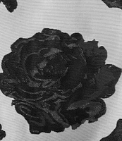 IC Collection Plus Size Black Rosette Printed High Round Collar Bracelet Length Sleeve Asymmetric One-Button Jacquard Jacket