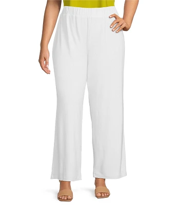 IC Collection Plus Size Knit Straight Leg Pull-On Pants