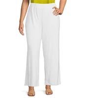 IC Collection Plus Size Knit Straight Leg Pull-On Pants