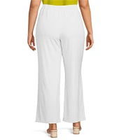 IC Collection Plus Size Knit Straight Leg Pull-On Pants