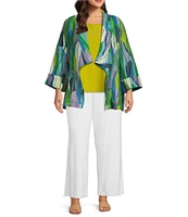 IC Collection Plus Size Knit Straight Leg Pull-On Pants