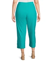 IC Collection Plus Size Slim Stretch Knit Cropped Pants