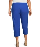 IC Collection Plus Size Slim Stretch Knit Cropped Pants