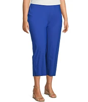 IC Collection Plus Size Slim Stretch Knit Cropped Pants