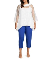IC Collection Plus Size Slim Stretch Knit Cropped Pants