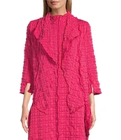 IC Collection Pucker Shawl Collar Open Front Bracelet Sleeve Jacket