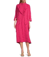 IC Collection Pucker Shawl Collar Open Front Bracelet Sleeve Jacket