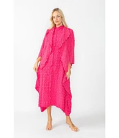 IC Collection Pucker Shawl Collar Open Front Bracelet Sleeve Jacket