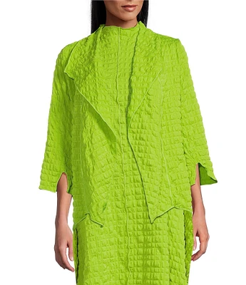 IC Collection Pucker Shawl Collar Open Front Bracelet Sleeve Jacket