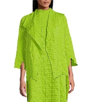 IC Collection Pucker Shawl Collar Open Front Bracelet Sleeve Jacket