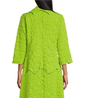 IC Collection Pucker Shawl Collar Open Front Bracelet Sleeve Jacket