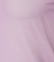 IC Collection Sheer Mesh Crew Neck Long Sleeve Knit Top