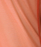 IC Collection Sheer Mesh Crew Neck Long Sleeve Knit Top