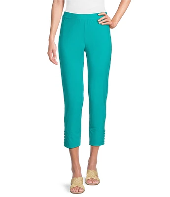 IC Collection Slim Stretch Knit Cropped Pants