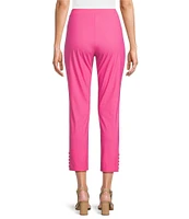 IC Collection Slim Stretch Knit Cropped Pants
