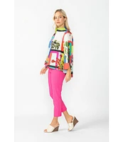 IC Collection Slim Stretch Knit Cropped Pants