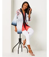IC Collection Slim Stretch Knit Cropped Pants
