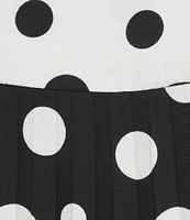IC Collection Woven Dot Combo Print High Neck Bracelet Sleeve Jacket