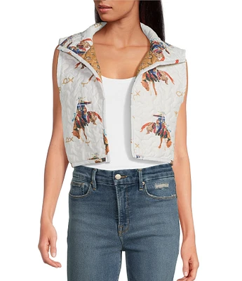 Ida Mae Home Cowgirl Quilted Cropped Vest