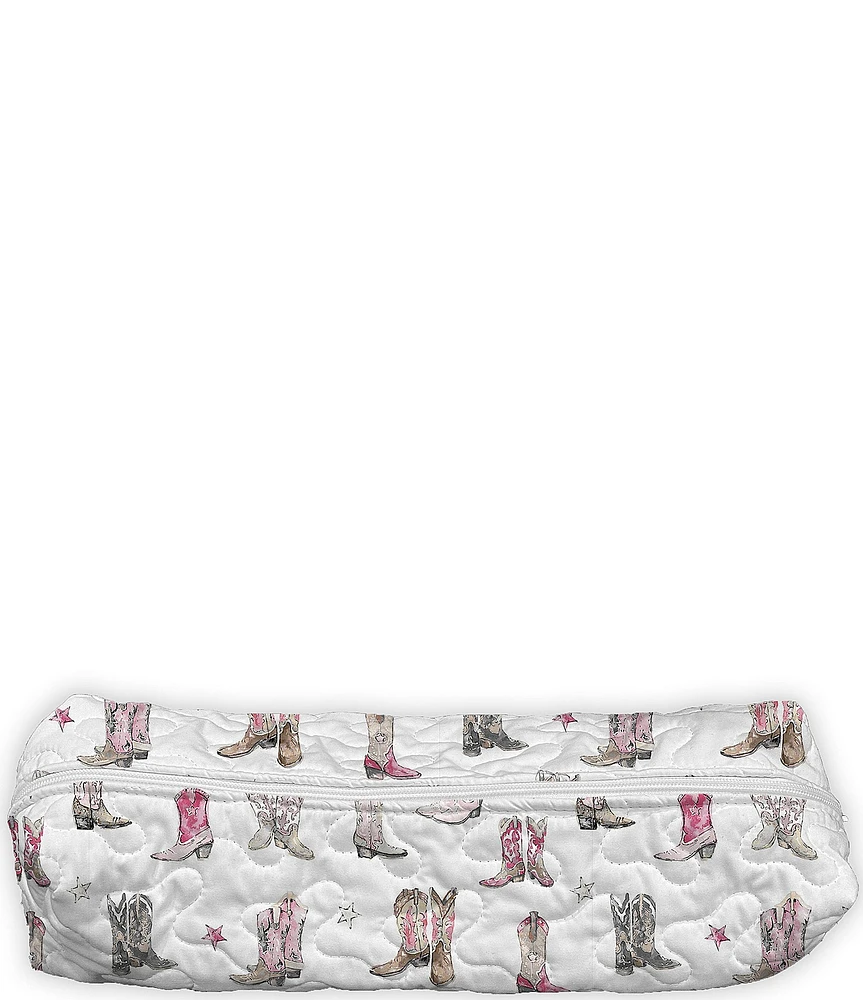 Ida Mae Home Thunder Boots Pink Quilted Hot Tools Bag
