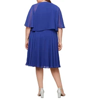 Ignite Evenings Plus Size Chiffon Jacket Dress