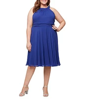 Ignite Evenings Plus Size Chiffon Jacket Dress