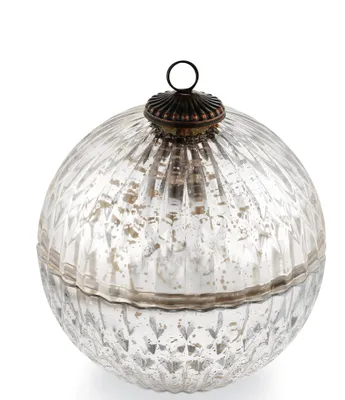 Illume Candles Balsalm & Cedar Silver Mercury Glass Ornament Candle, 5.1-oz.