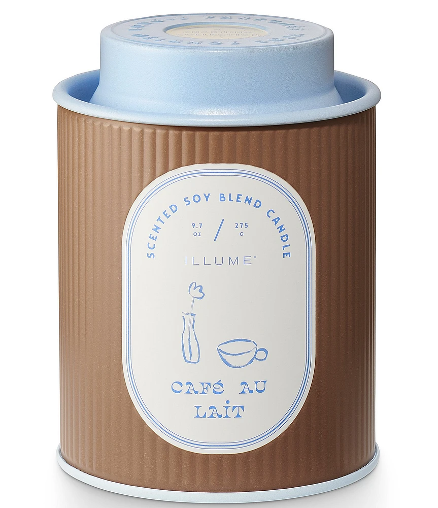 Illume Candles Petite Patisserie Limited Edition Collection Cafe Au Lait Petite Tin Candle, 9.7-oz.