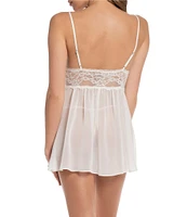 In Bloom by Jonquil Chiffon Sleeveless V-Neck Babydoll & Panty Set