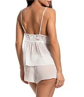 In Bloom by Jonquil Chiffon Sleeveless V-Neck Lace Shorty Set