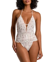 In Bloom by Jonquil La Belle Metallic Lace Teddy