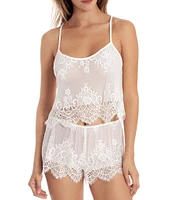 In Bloom by Jonquil Scoop Neck Lace Shorty Pajama Set