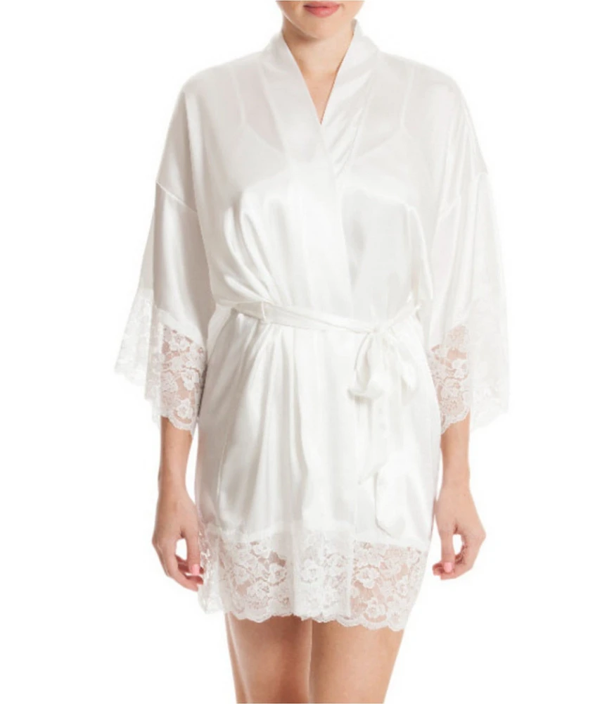 In Bloom by Jonquil Satin & Lace Bridal Robe