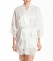 In Bloom by Jonquil Satin & Lace Bridal Robe