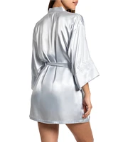 In Bloom By Jonquil Satin 3/4 Sleeve Coordinating Wrap Robe