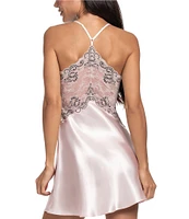 In Bloom By Jonquil Satin Sleeveless Lace V-Neck Chemise