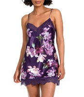 In Bloom by Jonquil Satin Sleeveless V-Neck Floral Print Chemise