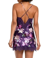 In Bloom by Jonquil Satin Sleeveless V-Neck Floral Print Chemise