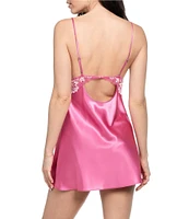 In Bloom By Jonquil Satin Sleeveless V-Neck Keyhole Back Coordinating Chemise