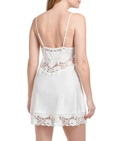 In Bloom By Jonquil Sleeveless V-Neck Satin and Lace Coordinating Bridal Chemise