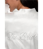 In Bloom By Jonquil #double;The Bride#double; Feather Trim Coordinating Bridal Robe