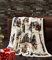 Indigo Hill by HiEnd Accents Acadia Campfire Sherpa Throw