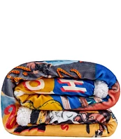 Indigo Hill by HiEnd Accents Bandits & Heroes Campfire Sherpa Throw Blanket
