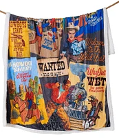 Indigo Hill by HiEnd Accents Bandits & Heroes Campfire Sherpa Throw Blanket