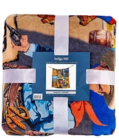 Indigo Hill by HiEnd Accents Bandits & Heroes Campfire Sherpa Throw Blanket